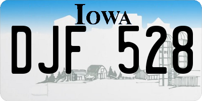 IA license plate DJF528