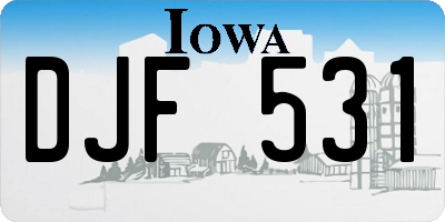 IA license plate DJF531