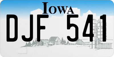 IA license plate DJF541