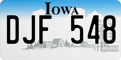 IA license plate DJF548