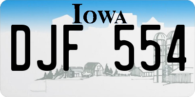 IA license plate DJF554