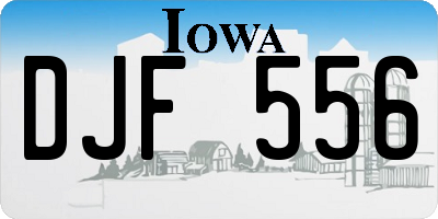 IA license plate DJF556