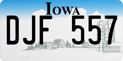 IA license plate DJF557