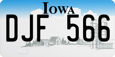 IA license plate DJF566