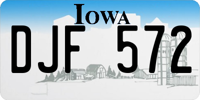 IA license plate DJF572