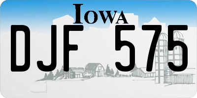 IA license plate DJF575