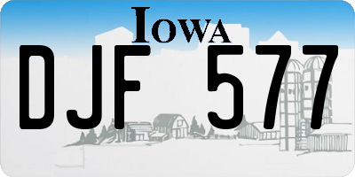 IA license plate DJF577