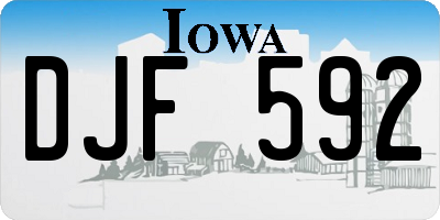 IA license plate DJF592