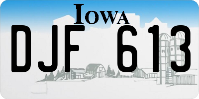 IA license plate DJF613