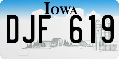 IA license plate DJF619