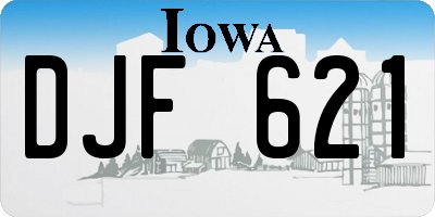 IA license plate DJF621