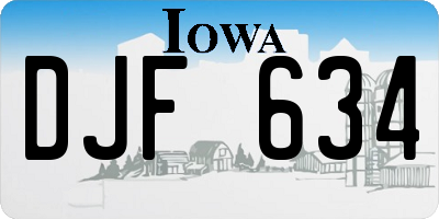 IA license plate DJF634