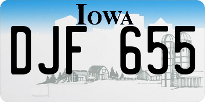 IA license plate DJF655