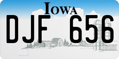 IA license plate DJF656