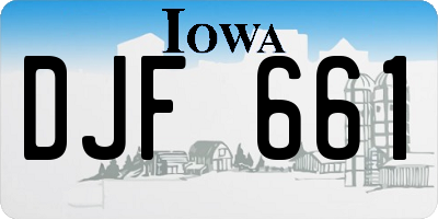 IA license plate DJF661