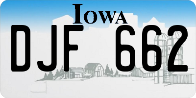 IA license plate DJF662