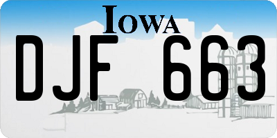 IA license plate DJF663