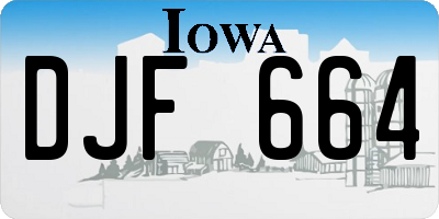 IA license plate DJF664