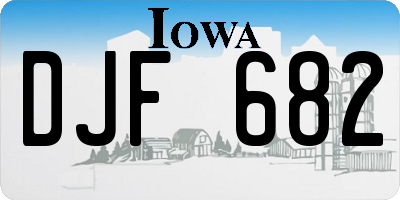 IA license plate DJF682