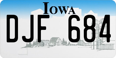 IA license plate DJF684