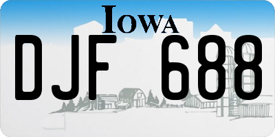 IA license plate DJF688