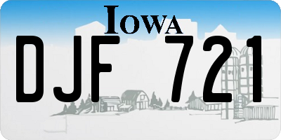 IA license plate DJF721