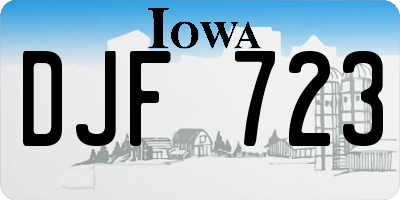 IA license plate DJF723