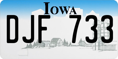 IA license plate DJF733