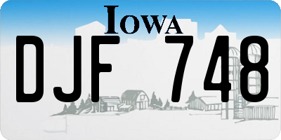 IA license plate DJF748