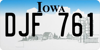 IA license plate DJF761