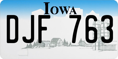 IA license plate DJF763