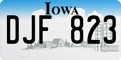 IA license plate DJF823