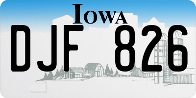 IA license plate DJF826