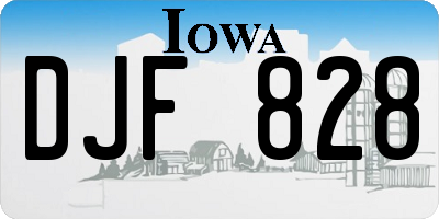 IA license plate DJF828