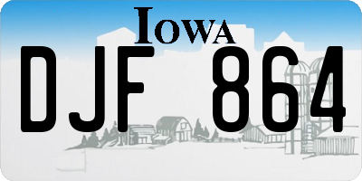 IA license plate DJF864