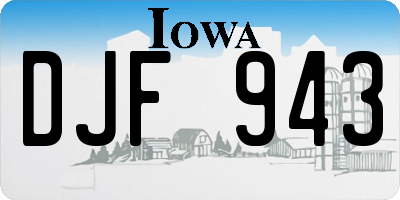 IA license plate DJF943