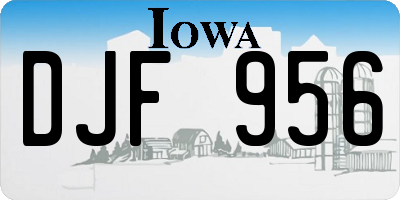 IA license plate DJF956