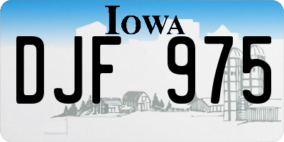 IA license plate DJF975
