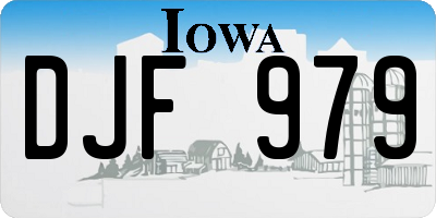 IA license plate DJF979