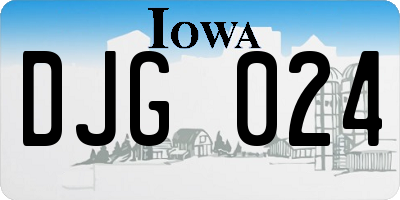 IA license plate DJG024