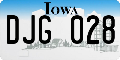 IA license plate DJG028