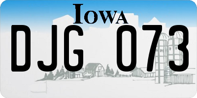 IA license plate DJG073
