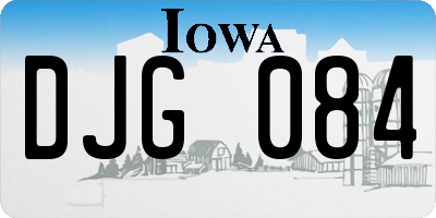 IA license plate DJG084