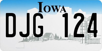 IA license plate DJG124