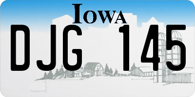 IA license plate DJG145