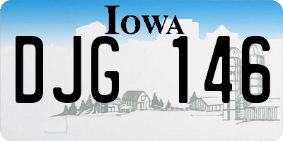 IA license plate DJG146