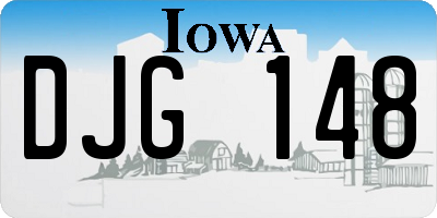 IA license plate DJG148