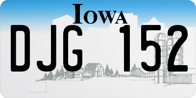 IA license plate DJG152