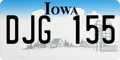 IA license plate DJG155