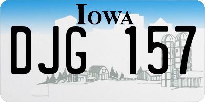 IA license plate DJG157